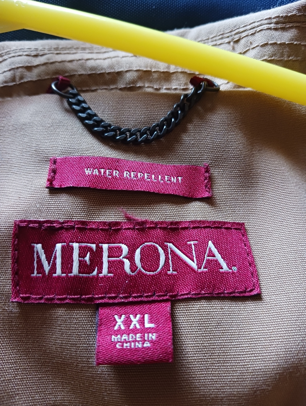 Merona Tan Double-Breasted Trench Coat with Belt - Picture 7 of 7